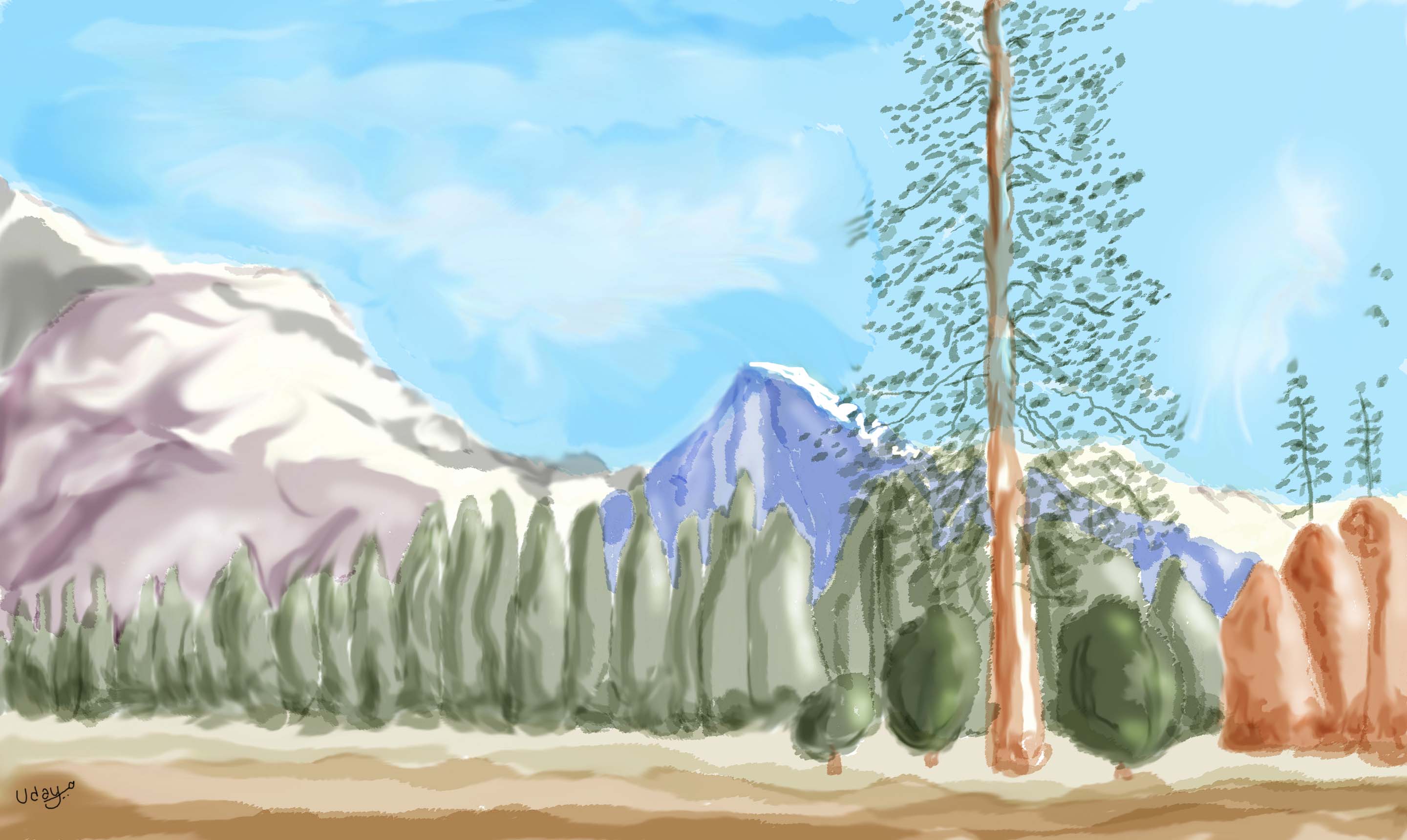 Landscape Painting - Digital Art